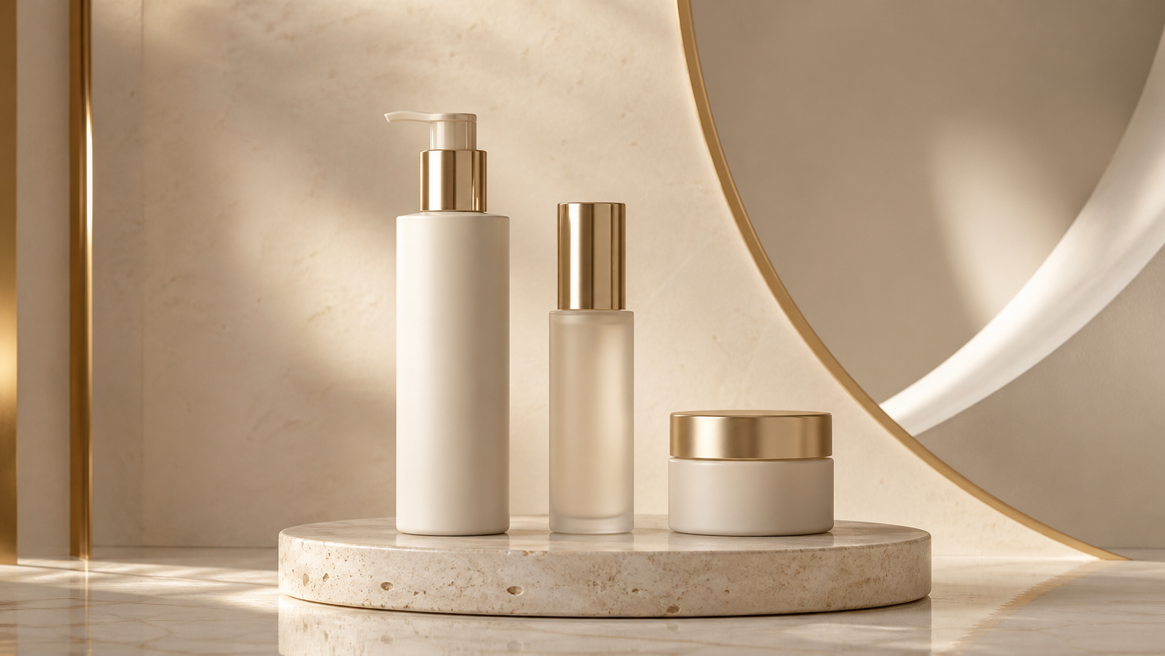 beauty product gold visual study